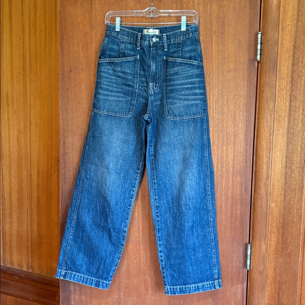 Madewell Perfect Vintage Wide-Leg Selvedge Jean Graythorn Wash: Pocket Edition - Picture 10 of 13